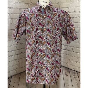 Cremieux Premium Denim Men’s Paisley Print Button Down Shirt (Size M)